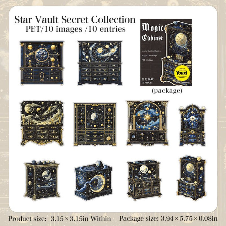 Magic Cabinet PET elements suitable for junk journal design