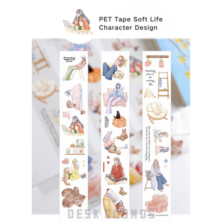 Soft Life PET Tape for Artistic Stationery Lovers