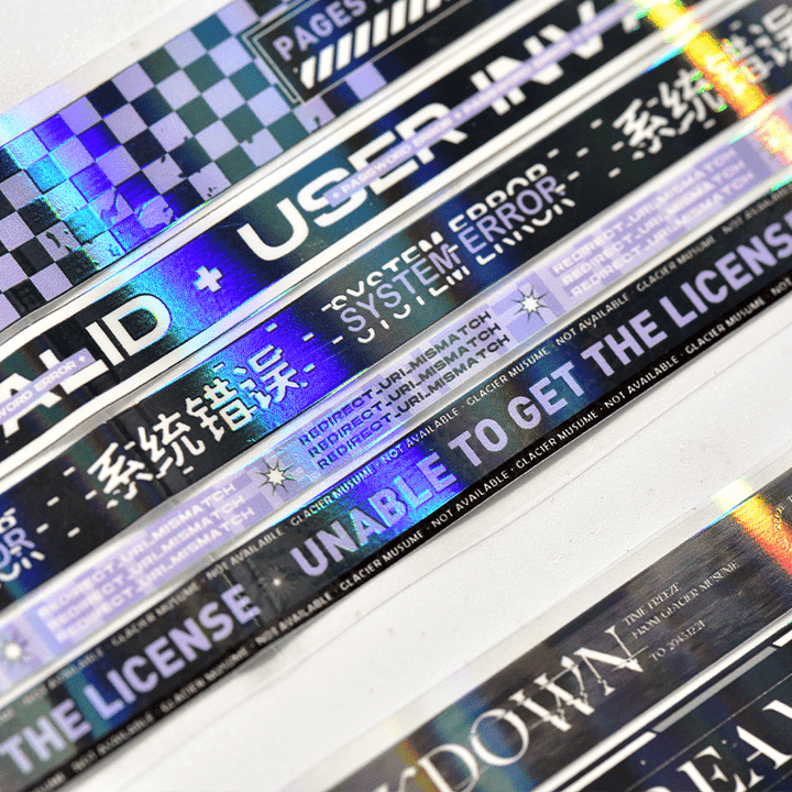 Warning Line 2 Holographic PET Tape Comic
