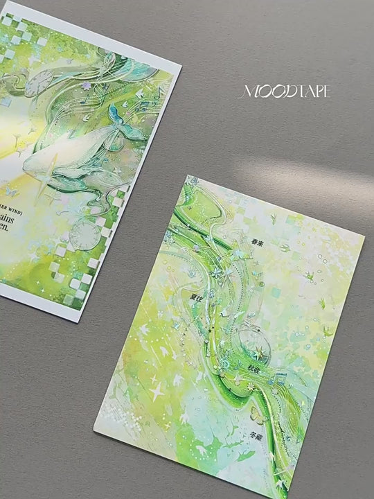 Green Moonlight Fantasy Tape Sky Universe Style