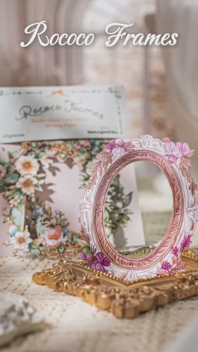Rococo Frames Stickers Retro Floral Aesthetic Collage