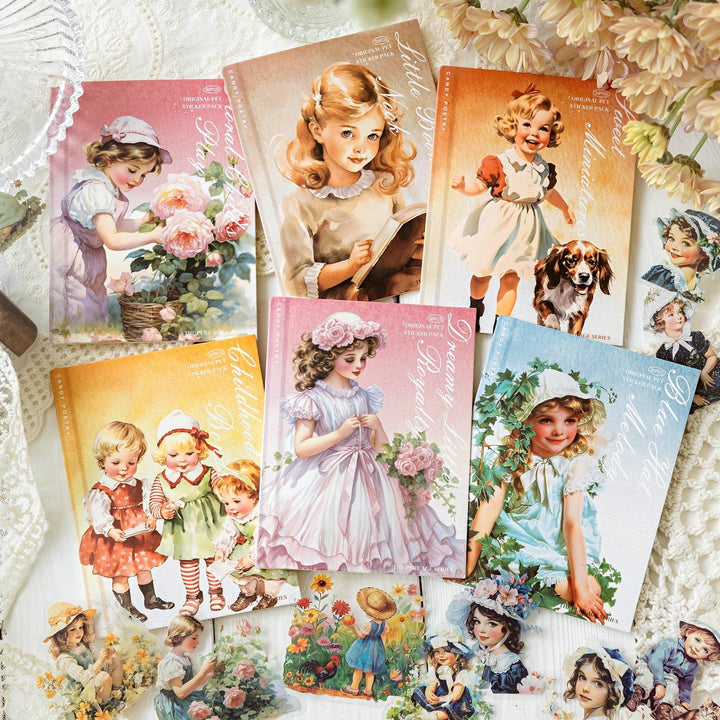Pure Age PET Stickers Sweet Characters American Style Retro Design