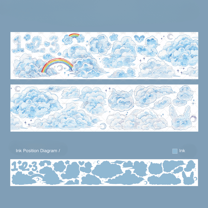 Scenery Creation PET Tape Rain Clear Sky