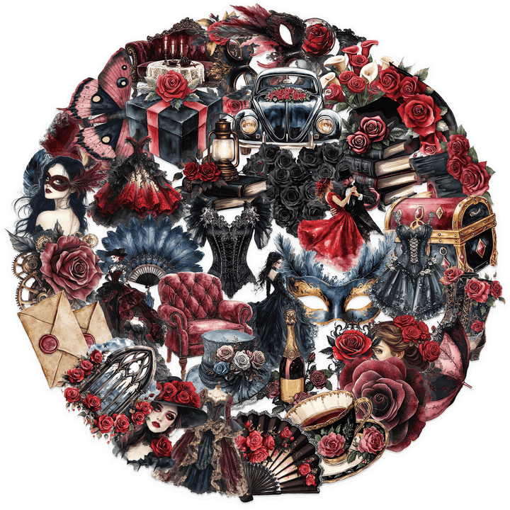 Masquerade Stickers Flower Magic for Personal Decoration