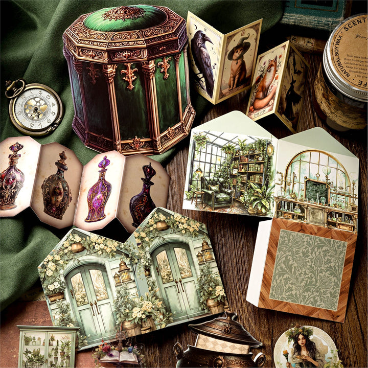 Retro Pandora Box PET Stickers Mystical Design