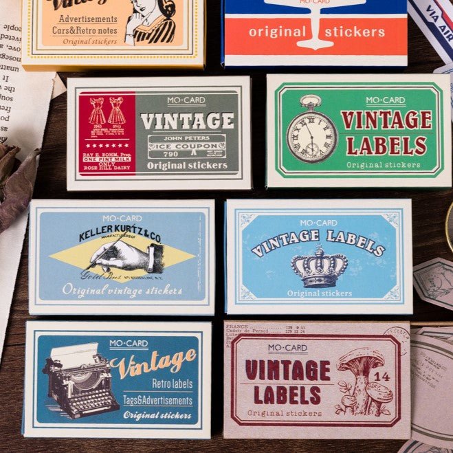 Retro Matchbox Scrapbook Stickers Label Art