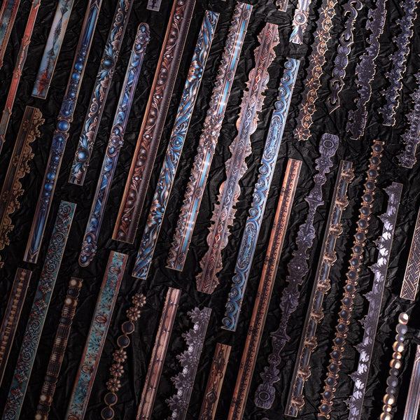 Retro Stickers Medieval Chapters Lace Style Aesthetic Ephemera