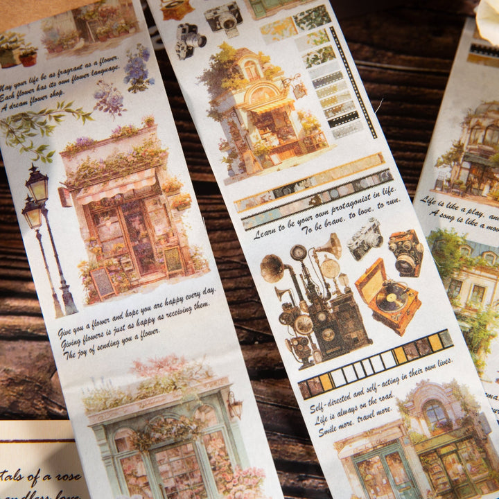 Retro Washi Tapes Happy Hour Daily Life Stickers Used