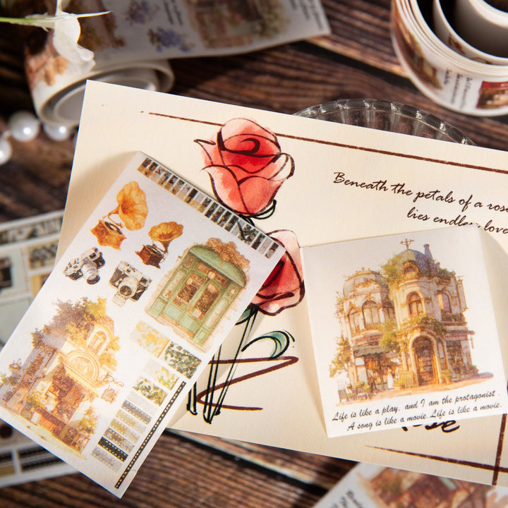 Retro Washi Tapes Happy Hour Daily Life Aesthetic Journal