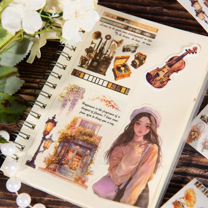Retro Washi Tapes Happy Hour Daily Life Journal Mood
