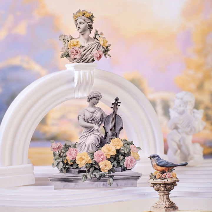 Roman Garden Sculpture Decorative Stickers Journal Background