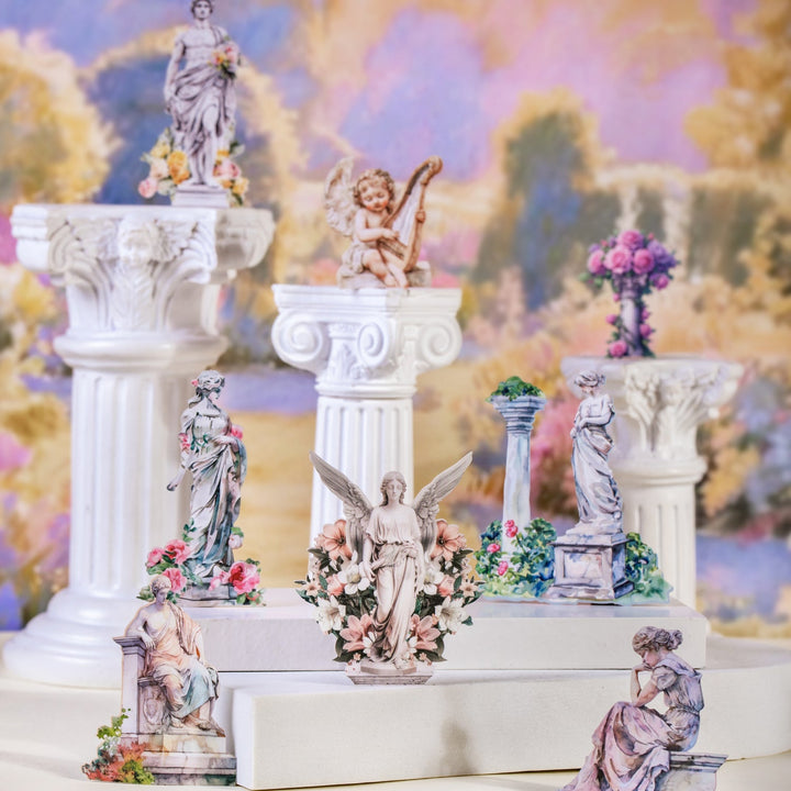 Roman Garden Sculpture Decorative Stickers Classical Art