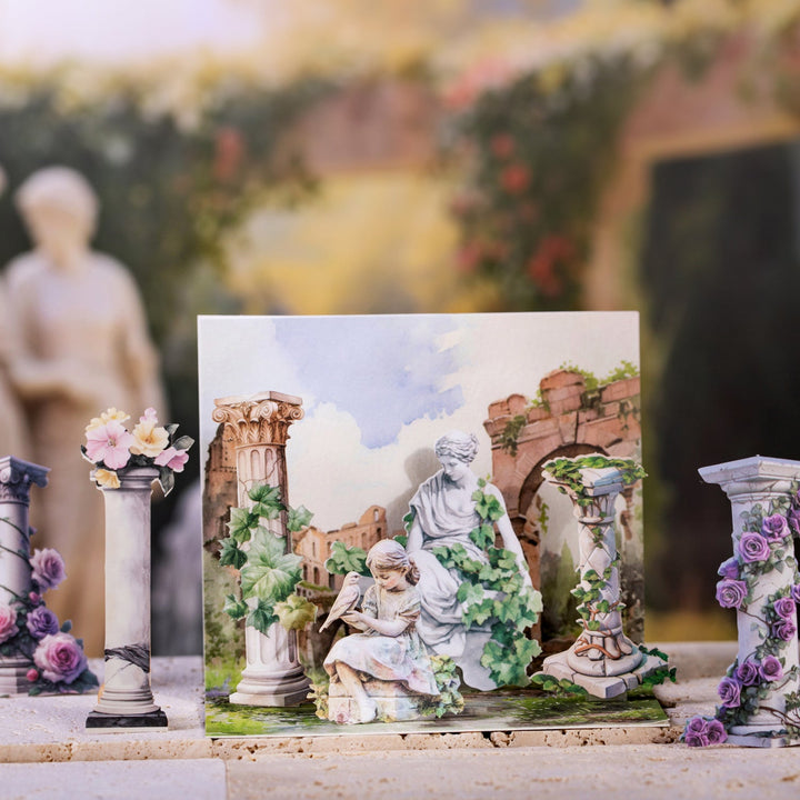 Roman Garden Sculpture Decorative Stickers Vintage Aesthetic