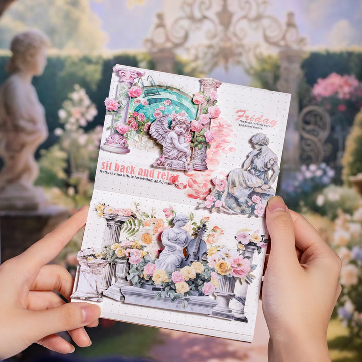 Roman Garden Sculpture Decorative Stickers Art Design