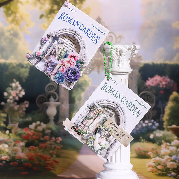 Roman Garden Sculpture Decorative Stickers Retro Style