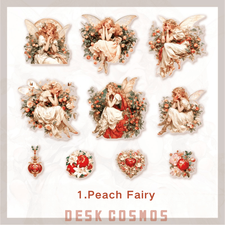 Elven Kingdom Peach Fairy Stickers Romance Flower
