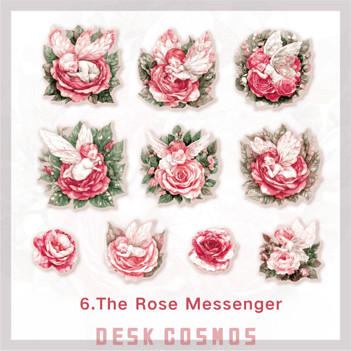 Elven Kingdom Rose Messenger Stickers Romance Flower