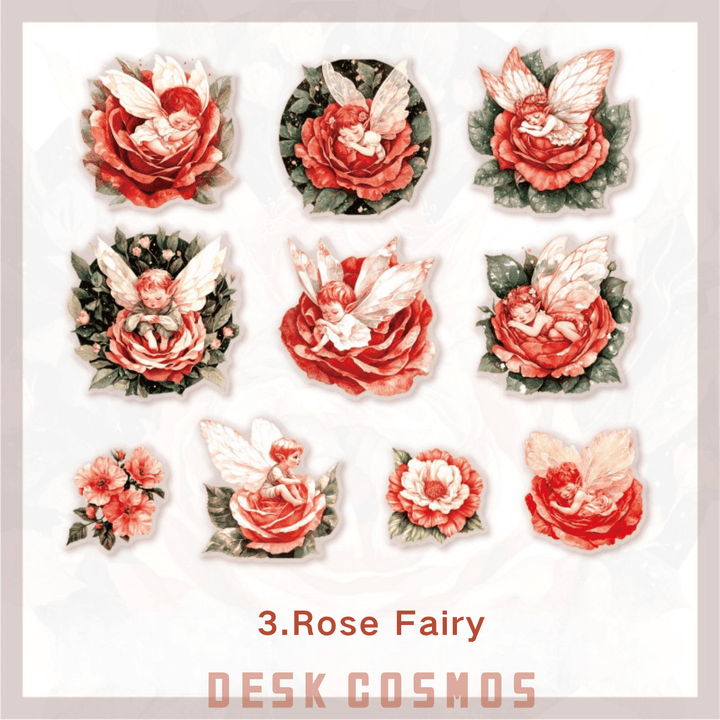 Elven Kingdom Rose Fairy Stickers Romance Flower