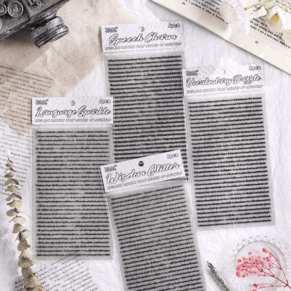 English Rhyme Flow Text Stickers for Journal Lovers