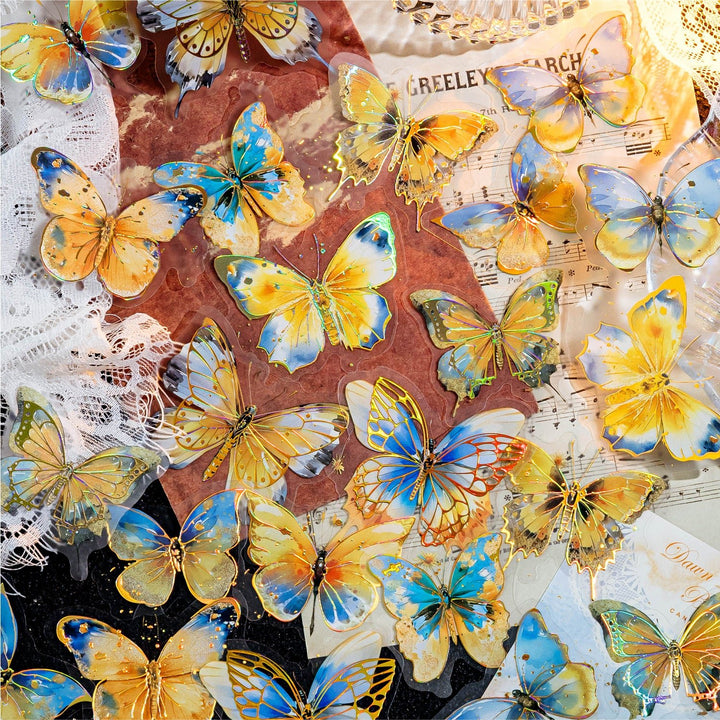 Flower Butterfly Series Creative Butterfly Stickers for Scrapbook Lovers