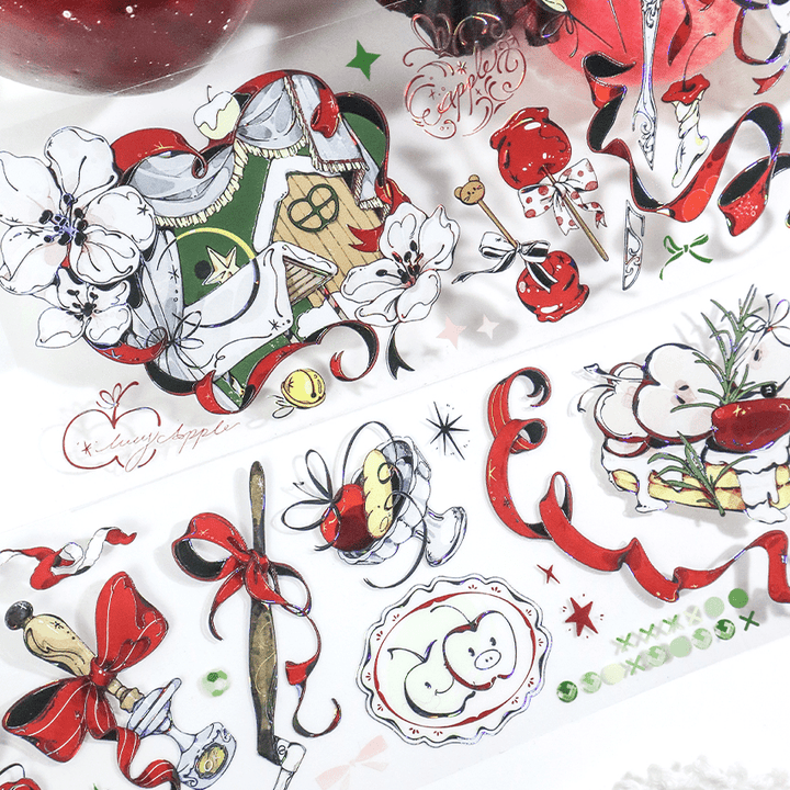 Romance PET Tape Apple Knot Magic Daily Life Stickers