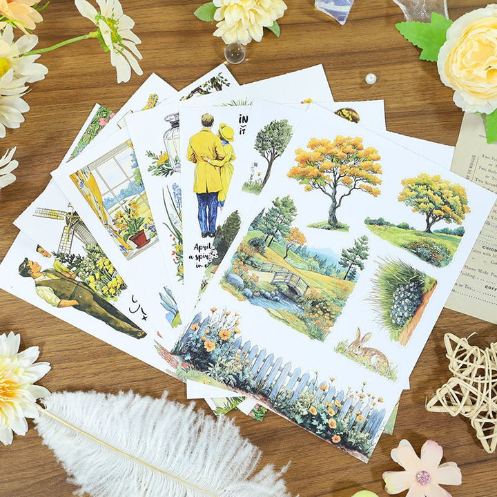 Gold Horizon Sticker Book Daily Life Style Suitable for Personalizing