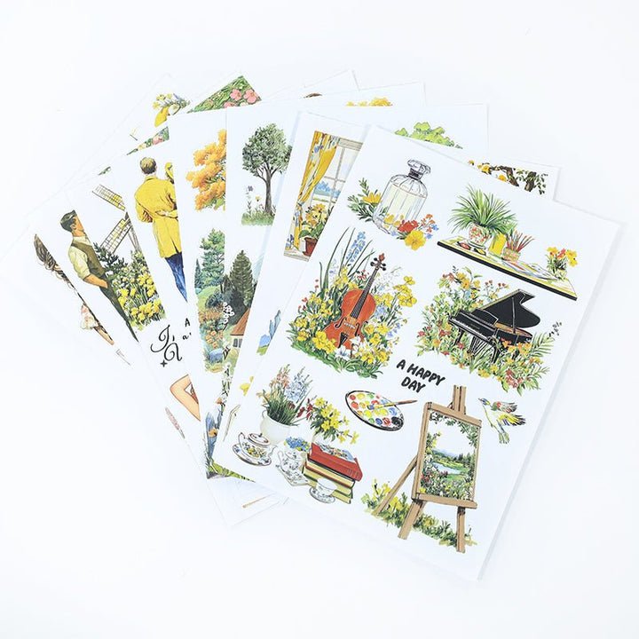 Gold Horizon Sticker Book Romantic Style Suitable for Scrapbook