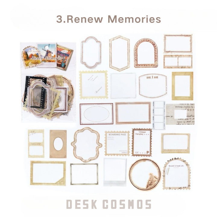 Memory Frame View Collage Stickers for Personalized Journals