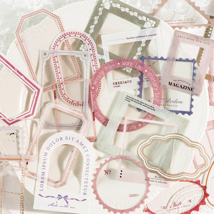 Memory Frame View Romantic Stickers Ideal for Journal