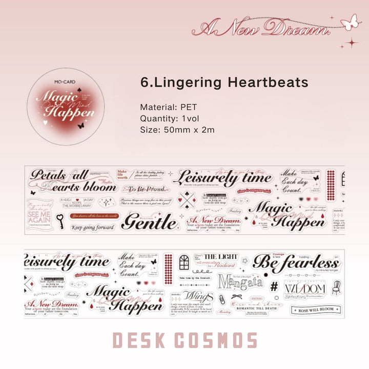 Romantic Overture Gentle Heartbeat PET Sticker