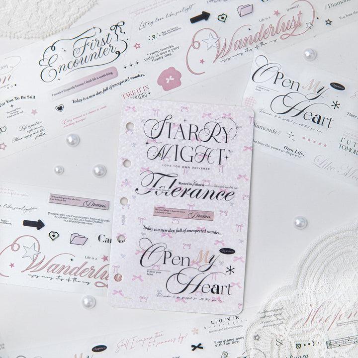 Romantic Overture Decorative PET Journal Stickers