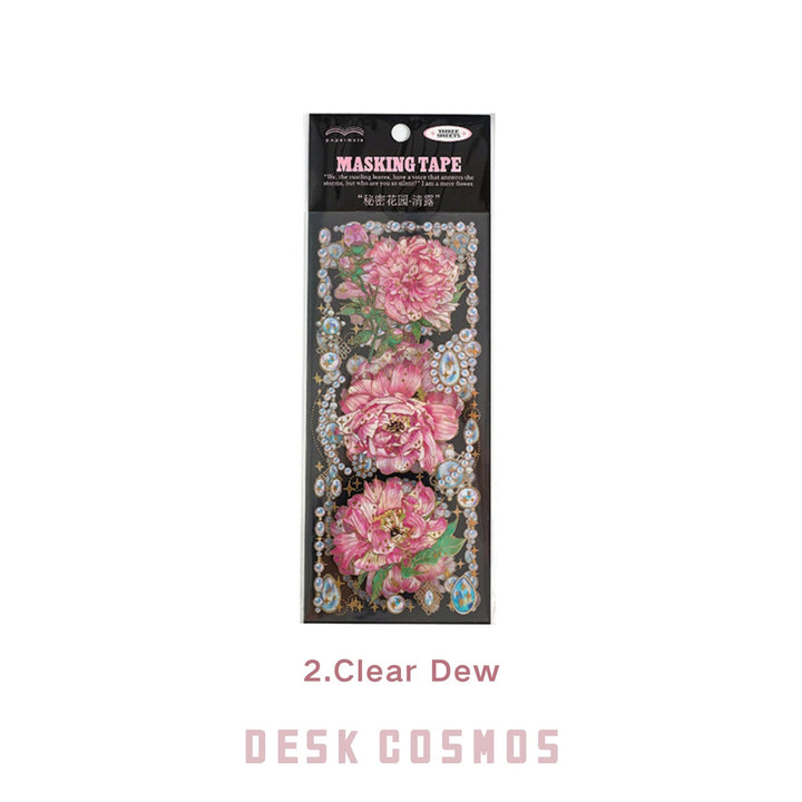 Secret Garden PET Stickers Long Strip Suitable for Layering