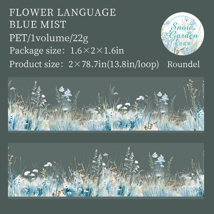 Snowy Garden PET tape for mood board creation