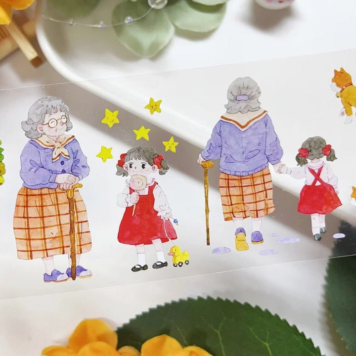 Romantic PET Tape Her Time Character Design
