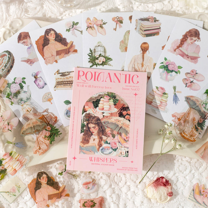 Romantic Whispers PET Washi Stickers Floral Aesthetic Scrapbook