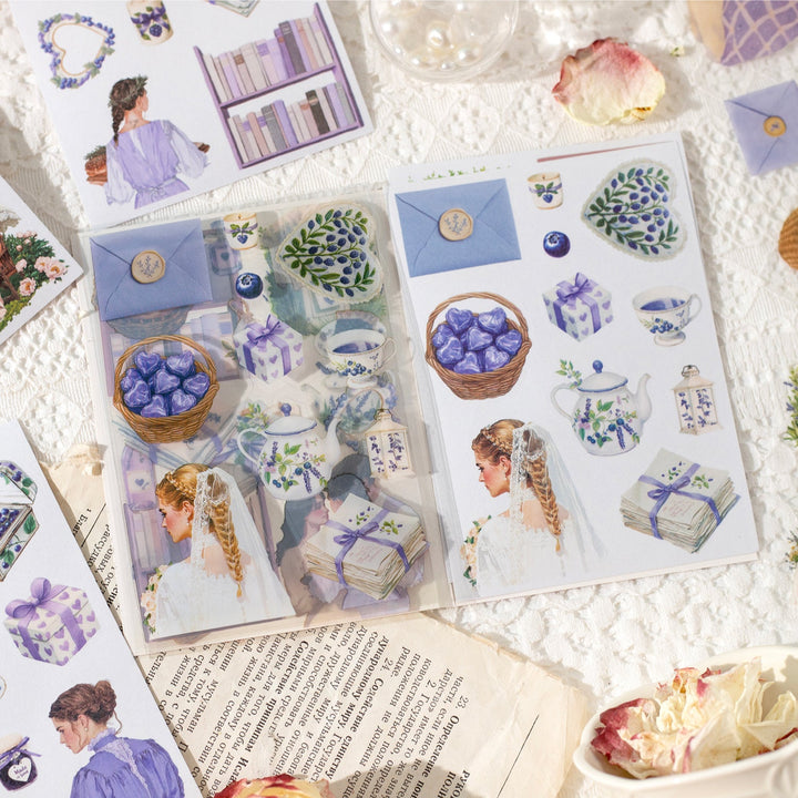 Romantic Whispers Love Theme Stickers PET Washi Waterproof Scrapbooking Stickers