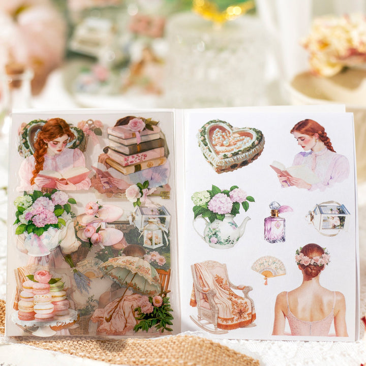 Romantic Whispers PET Washi Stickers Love Theme Waterproof
