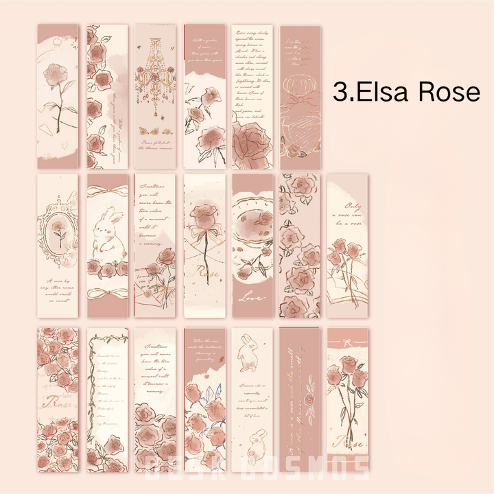Rose of Name Elsa Rose Gold Foil Bookmarks Elegant and Artistic