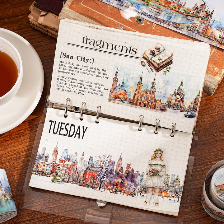 Scenery along the way PET Tapes Travel Journal City Countryside Scenery