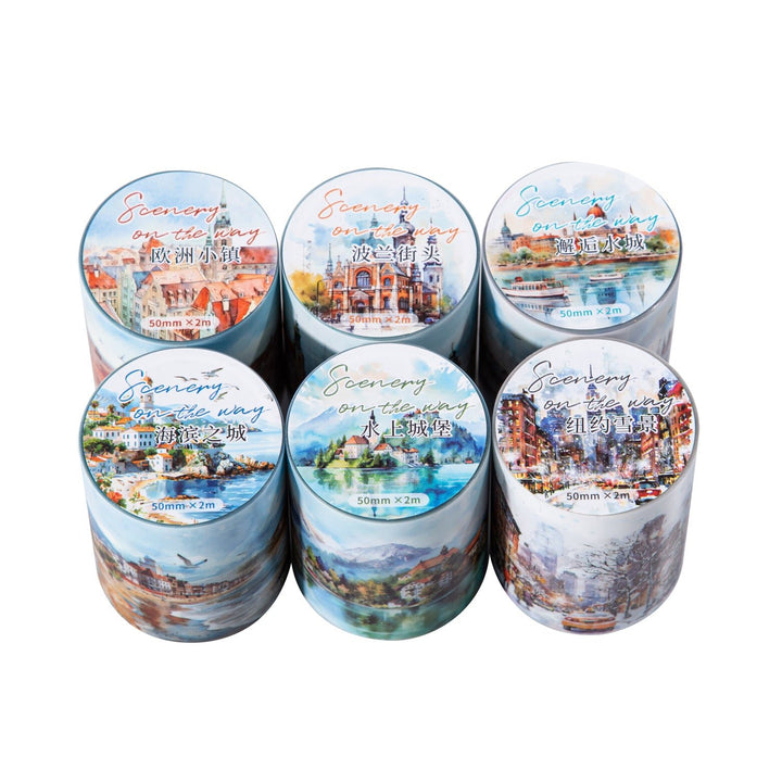 Scenery along the way PET Tapes Travel Journal Scenic Design