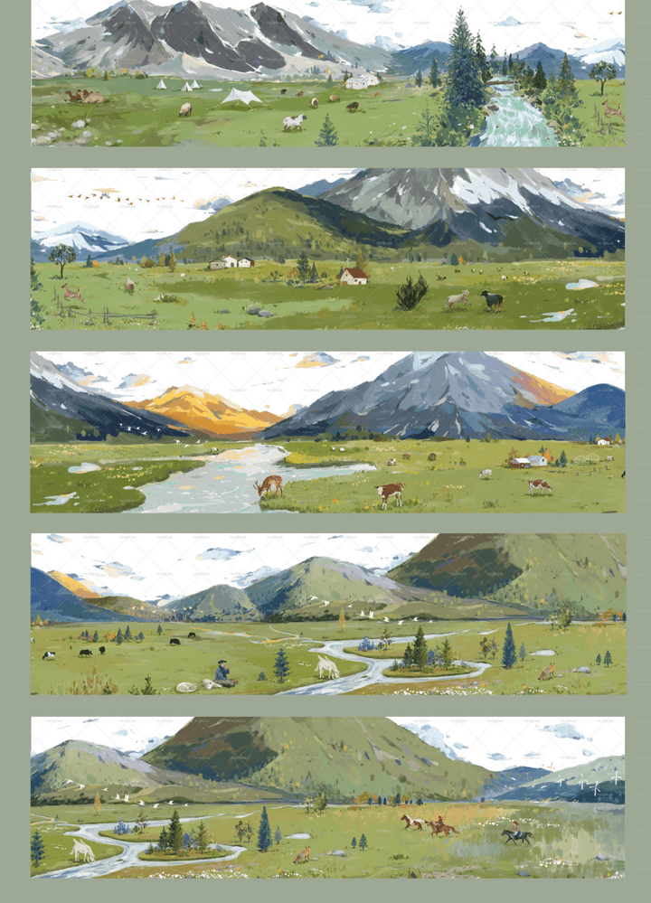 Shan Jian Forest Mood Scenery Creation Tape Suitable for Scrapbook