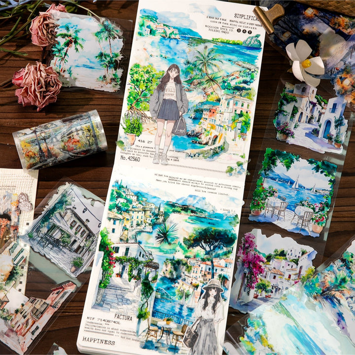 Scenery PET Tape Corner Of The World decorative landscape sticker