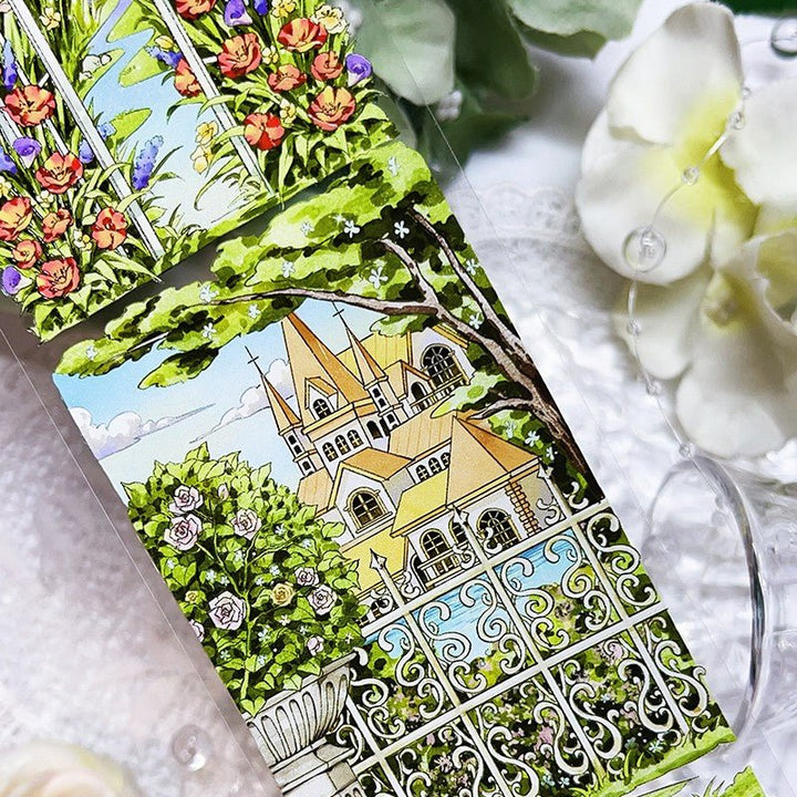 Garden Castle PET tape nature design for decorating phone cases