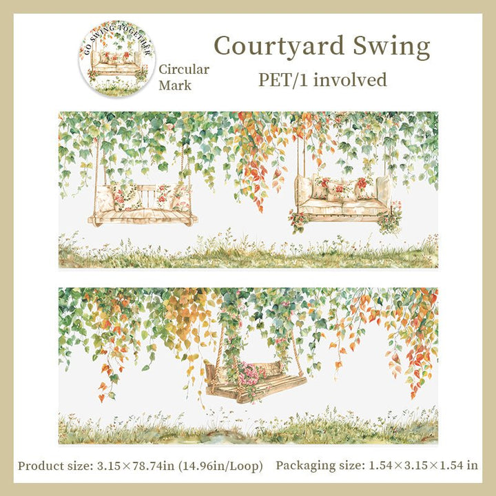Go Swing Together PET Tape Flower Pattern for Creative Planners