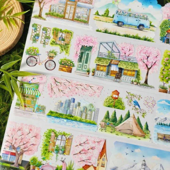 Sakura Corridor Aesthetic Tape Suitable for Personalization