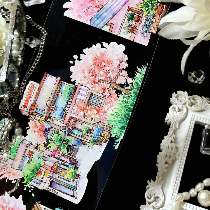 Sakura Street PET Tape Flower Japanese Style Suitable for Scrapbook