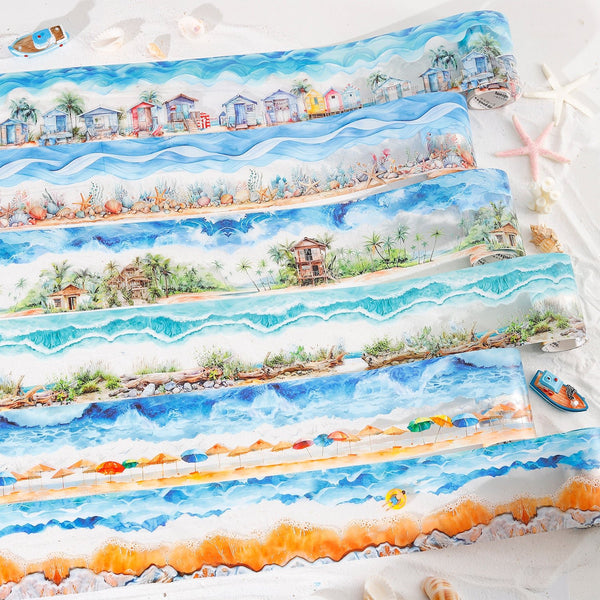 Scenery PET Tape Sea and Shore Ocean Theme