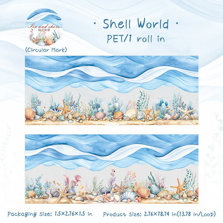 Sea and Shore PET Tape for Phone Case Decoration