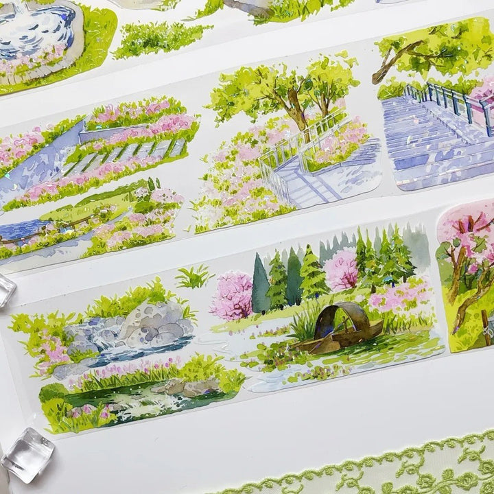 Spring Scenery seasonal PET tape for creative decoration
