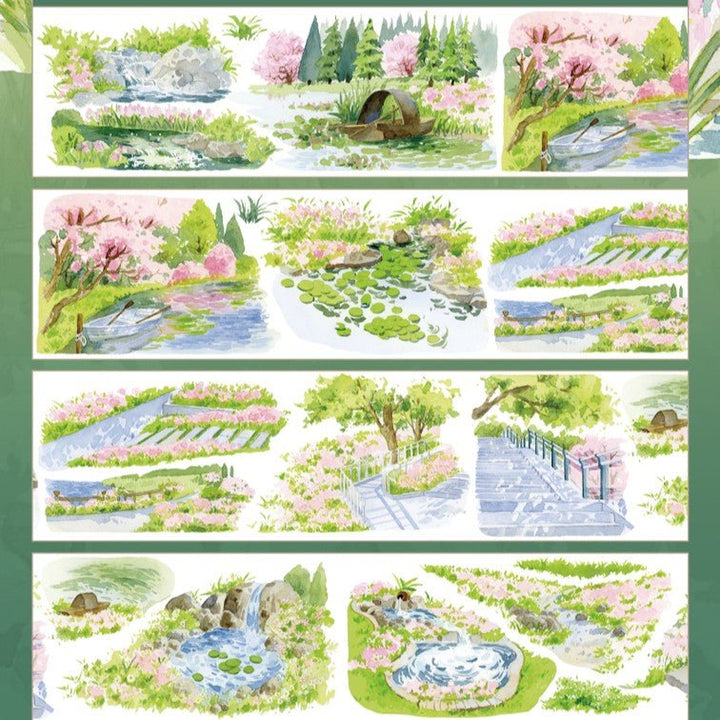 Spring Scenery countryside scenery tape for journal art